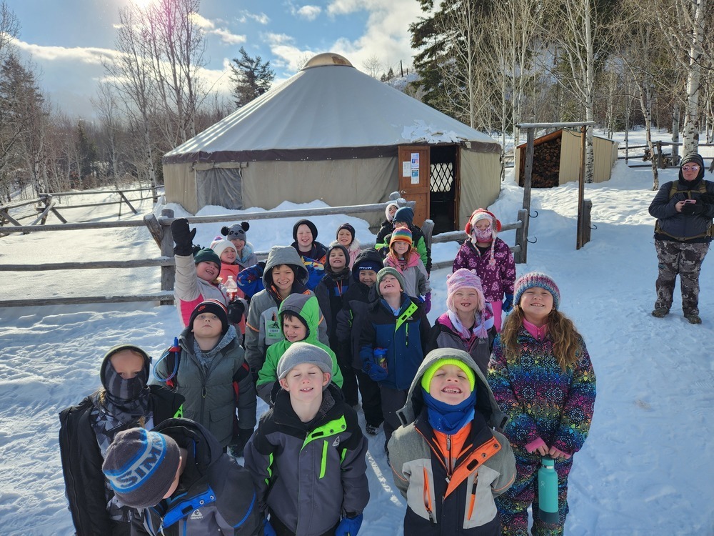 1st and 2nd graders winter adventure